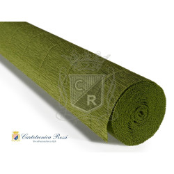Krepinis popierius 180g.Nr.622 Olive Green with Yellow