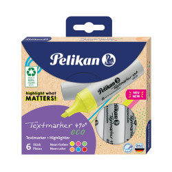 Teksto žymeklių 490 eco neon rinkinys 6vnt
