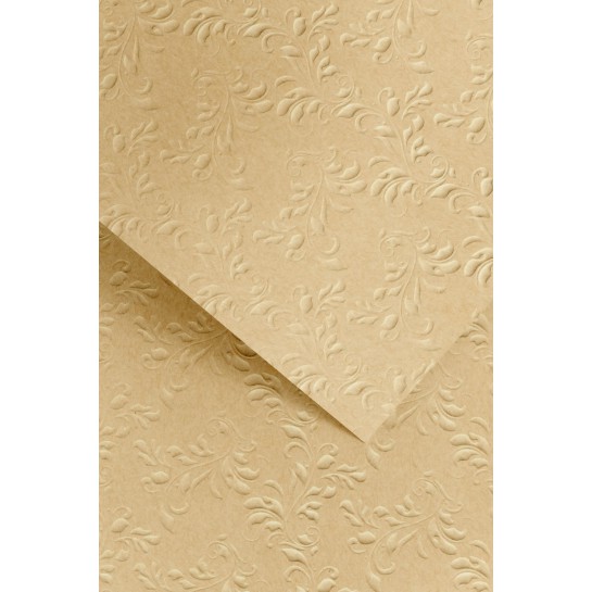 Dekoratyvinis popierius NATURE su įspaudimais A4 tam rudas 220g 20lap