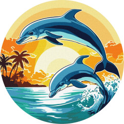Tapyba pagal skaičius: ŽAISMINGI DELFINAI art_selena_ua d33