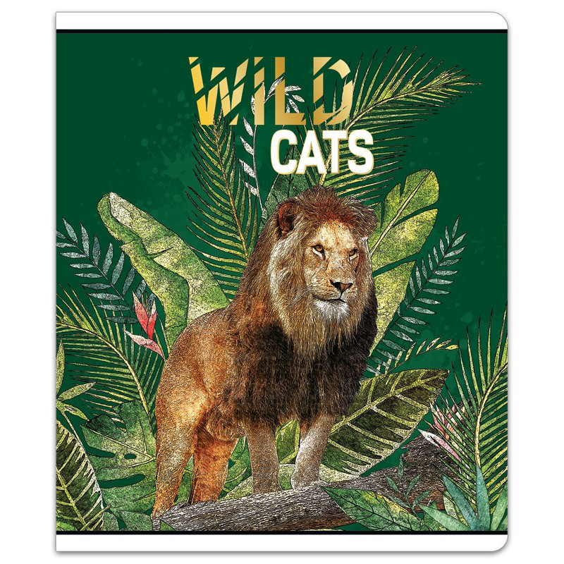 Sąsiuvinis(platus) A5 12lap 80g linija WILD CATS