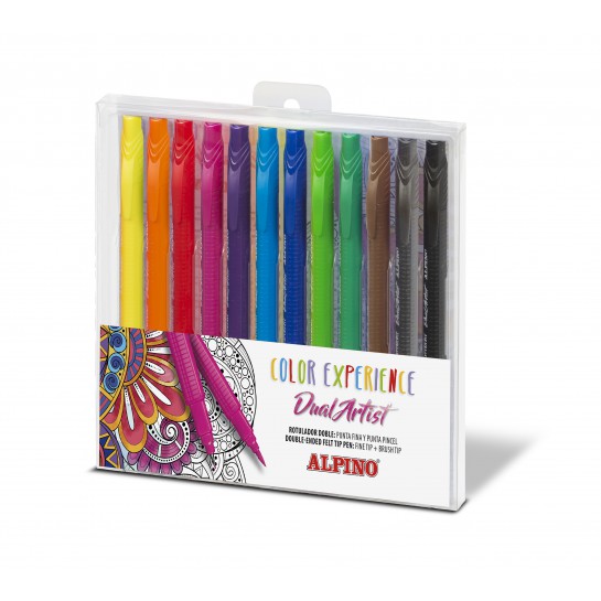 Flomasteriai ALPINO Color experience dual artist 12vnt
