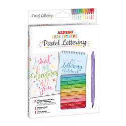 Žymeliai ALPINO Color experience pastel lettering dual brush 10sp Žymeliai ALPINO Color experience pastel lettering dual brush 10sp