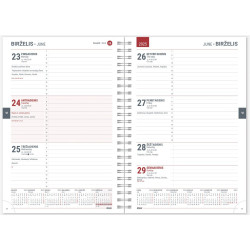 Darbo knyga A5 18 mėnesių SPIREX turkis