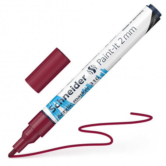 Žymeklis akrilinis Paint-lt 310 2mm burgundy