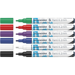 Žymekliai akriliniai Paint-lt 310 2mm 6vnt mix bls Žymekliai akriliniai Paint-lt 310 2mm 6vnt mix bls
