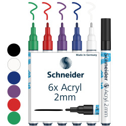 Žymekliai akriliniai Paint-lt 310 2mm 6vnt mix bls Žymekliai akriliniai Paint-lt 310 2mm 6vnt mix bls