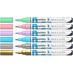 Žymekliai akriliniai Paint-lt 310 2mm 6vnt mix bls Žymekliai akriliniai Paint-lt 310 2mm 6vnt mix bls