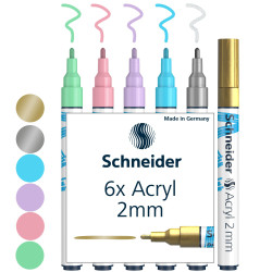 Žymekliai akriliniai Paint-lt 310 2mm 6vnt mix bls Žymekliai akriliniai Paint-lt 310 2mm 6vnt mix bls