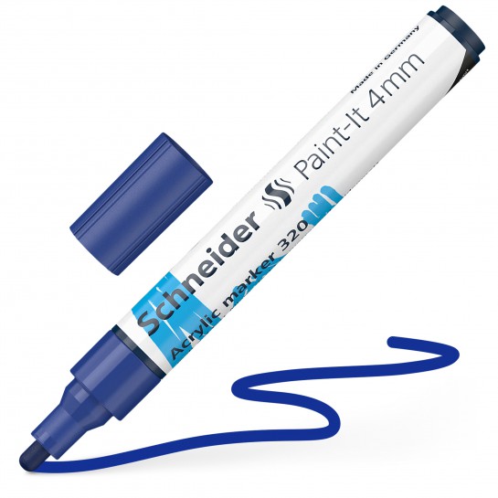 Žymeklis akrilinis Paint-lt 320 4mm blue