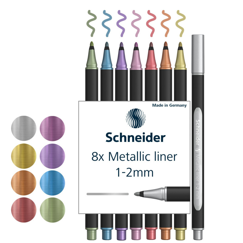 Žymekliai Paint-lt 020 1-2mm 8vnt mix bls Žymekliai Paint-lt 020 1-2mm 8vnt mix bls