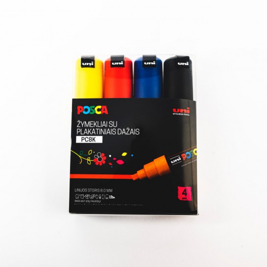 Markerių rinkinys POSCA PC8K 4vnt.