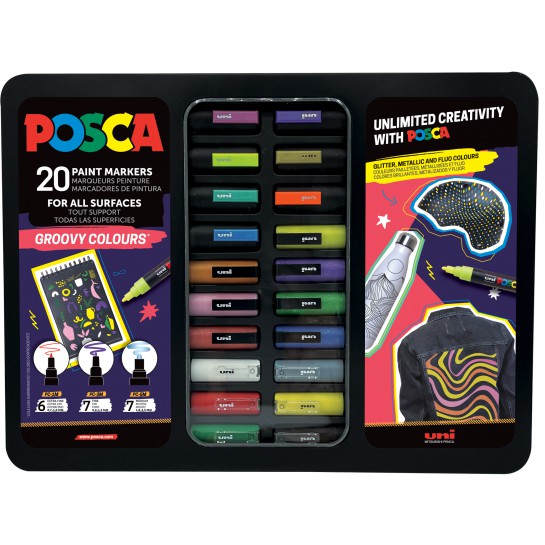 Markerių rinkinys POSCA 20vnt. met.dėžutėje