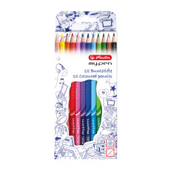 Pieštukai my.pen spalvoti trikampai 12sp