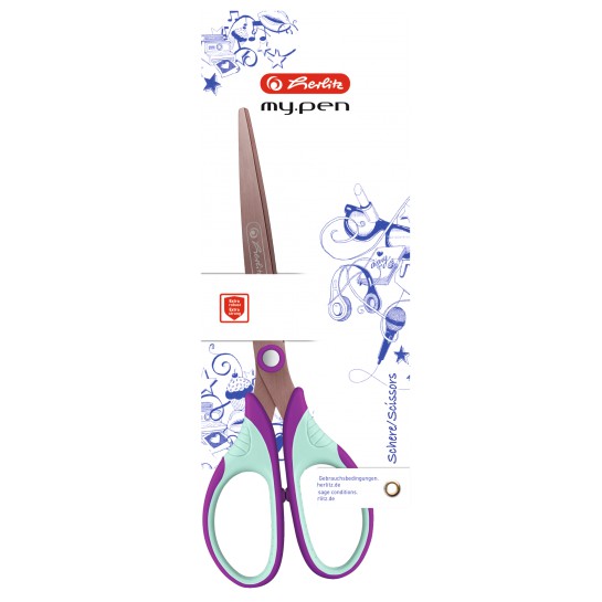 Žirklės my.pen purple-mint bls