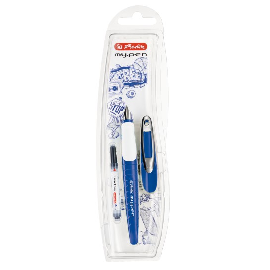 Plunksnakotis M + kapsulė my.pen blue-white bls