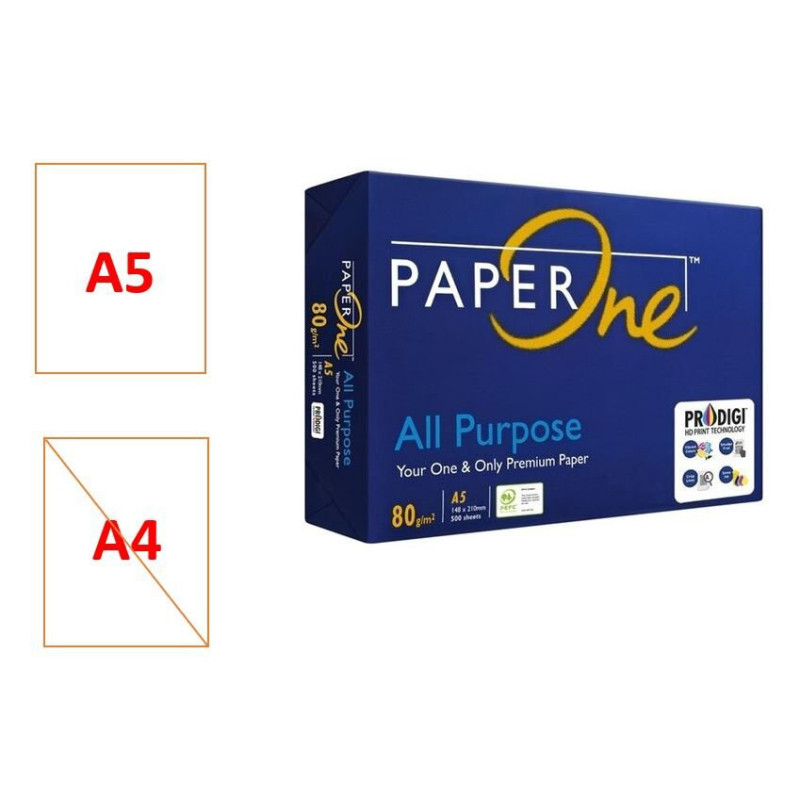 Kopij.popierius PaperOne A5/80g 500l Kopij.popierius PaperOne A5/80g 500l