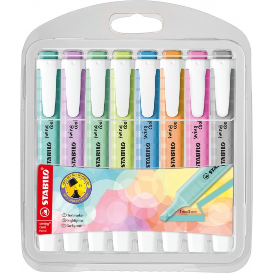 Teksto žymekliai SWING COOL pastel 8vnt. Teksto žymekliai SWING COOL pastel 8vnt.