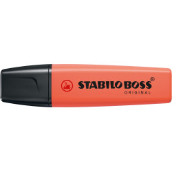 Teksto žymeklis BOSS pastelinis koralo raudonas