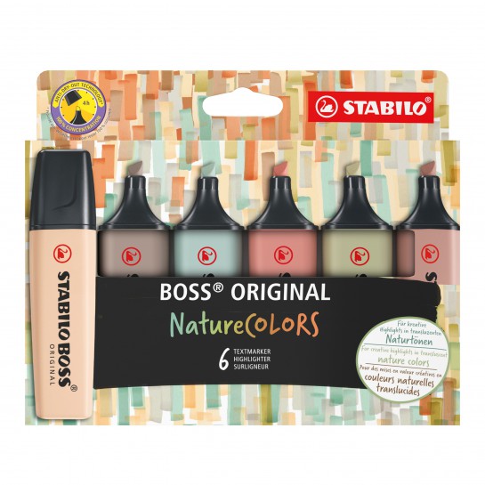 Teksto žymekliai BOSOoriginal NatureColors 6vnt Teksto žymekliai BOSOoriginal NatureColors 6vnt