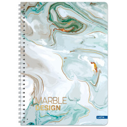 Knyga su spirale A4 80lap 70g linija MARBLE