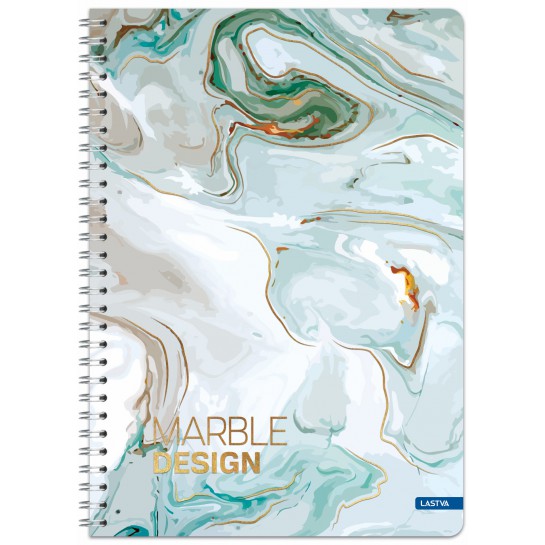 Knyga su spirale A4 80lap 70g linija MARBLE