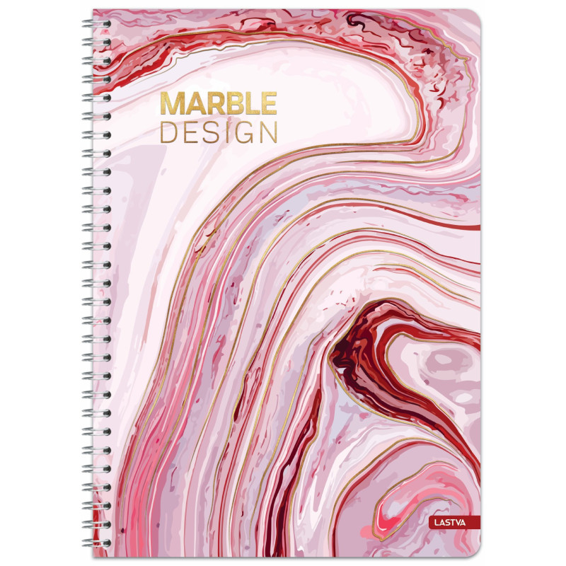 Knyga su spirale A4 80lap 70g linija MARBLE