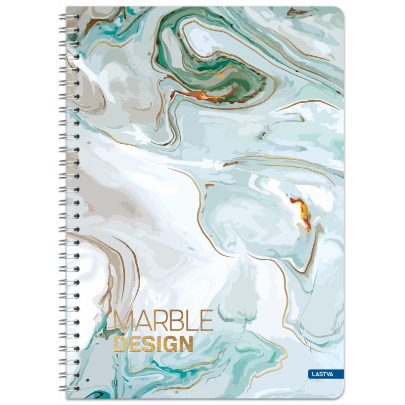 Knyga su spirale A4 80lap 70g lang MARBLE Knyga su spirale A4 80lap 70g lang MARBLE