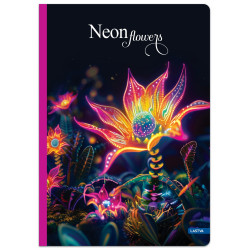 Sąsiuvinis(platus) A5 12lap 80g lang NEON FLOWERS