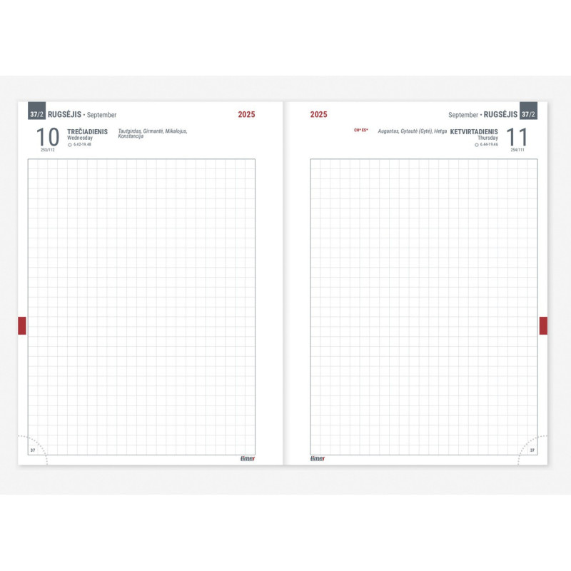 Mokslo knyga DIENA tam ruda