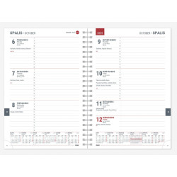 Darbo knyga A5 18 mėnesių Spirex FLEX koralas