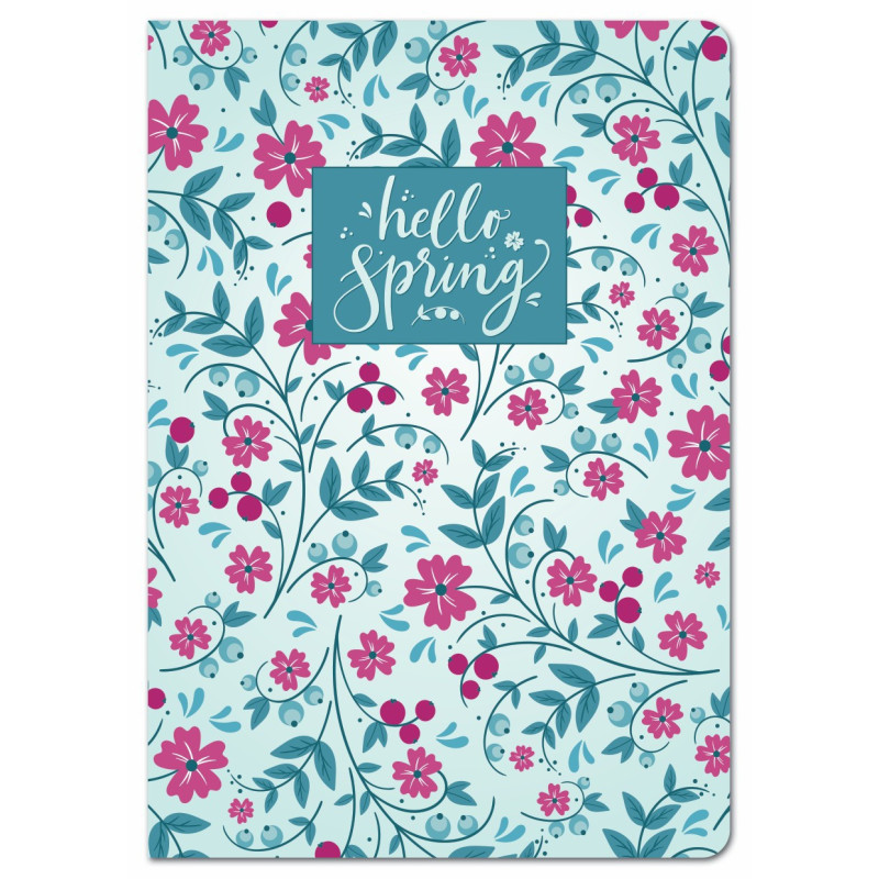 Knyga A5 96lap 80g linija SPRING Diary Knyga A5 96lap 80g linija SPRING Diary