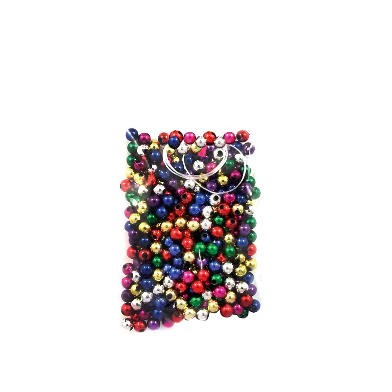 Metalizuoti karoliukai, 5mm, mix, 350vnt