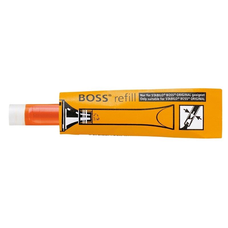 Teksto žymeklio papildymas STABILO BOSS oranžinis