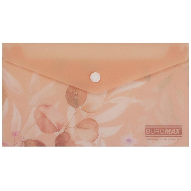 Aplankas-vokelis su spaustuku DL ARABESKI persikinis