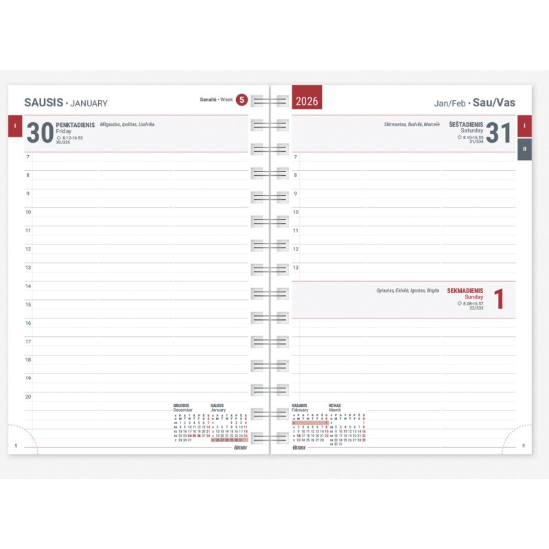 Darbo knyga B6 KANCLER SPIRAL alice