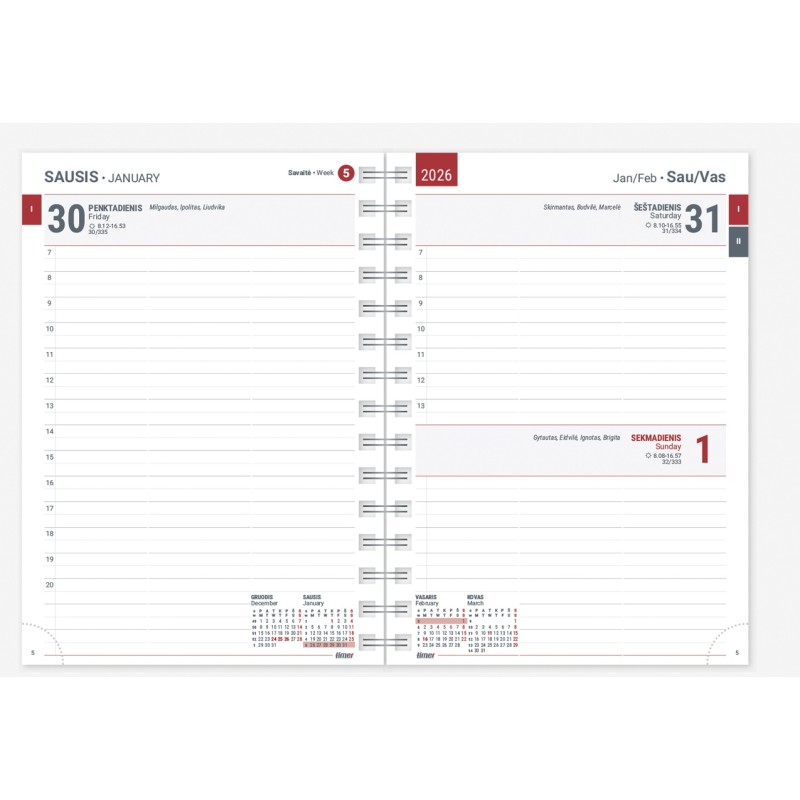 Darbo knyga-vidus KANCLER SPIREX DAY