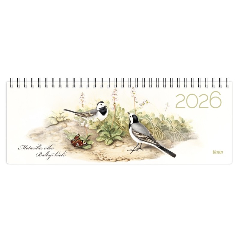 Kalendorius stalinis MEMO CARD white wagtail
