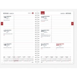 Darbo knyga SPIREX WEEK PATTERN A5 sky