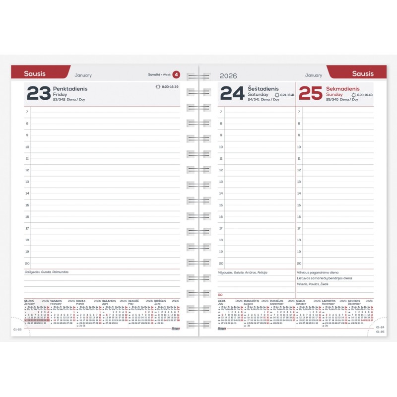 Darbo knyga A5 SPIREX WEEK  TREND journey