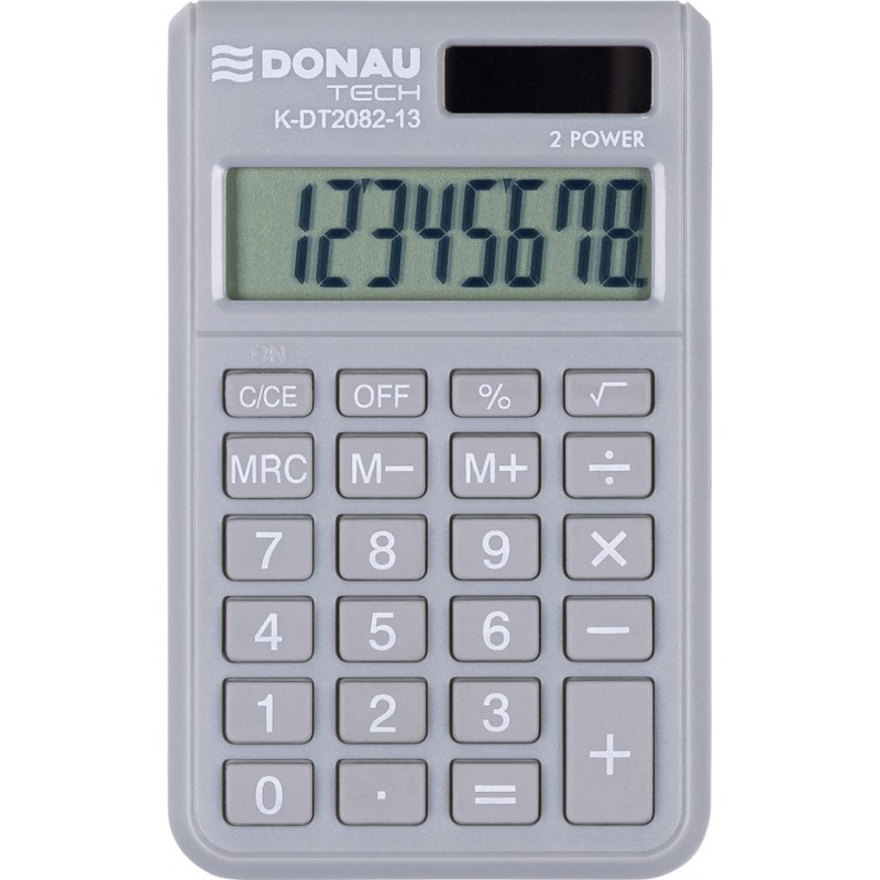 Skaičiuotuvas K-DT2082-06 DONAU šv.pilkas