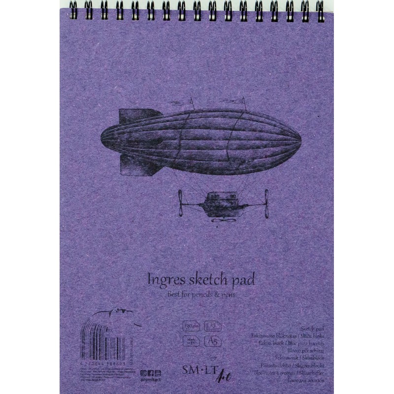 Akvarelės bloknotas, rudi lapai A4, 25l 280g su spirale