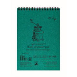 Akvarelės bloknotas, juodi...