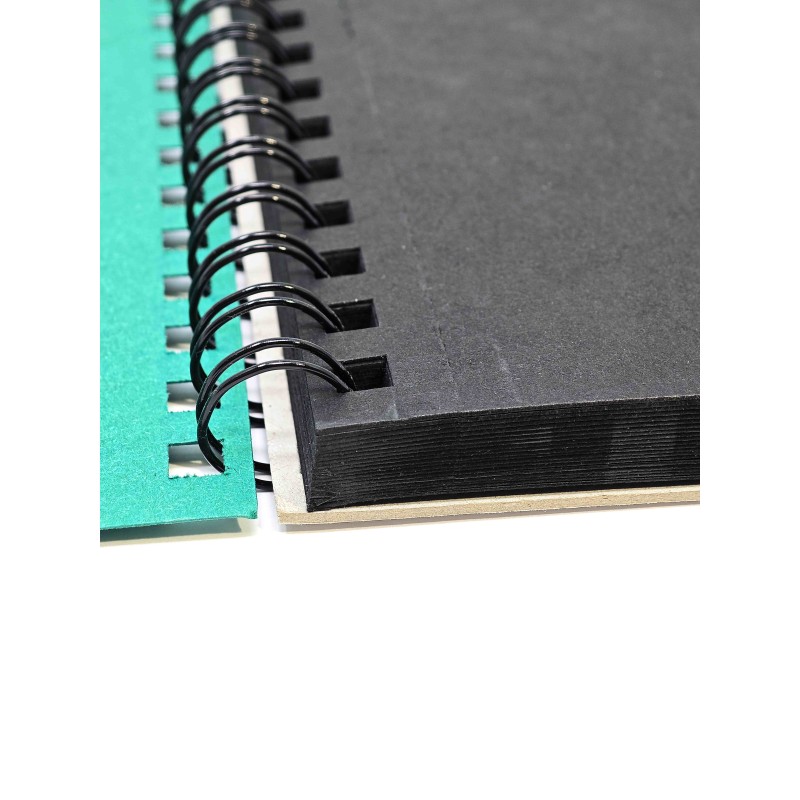 Akvarelės bloknotas, juodi lapai  A5,20l 300g su spir.,kieta nugarėle