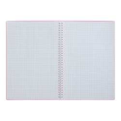 Sąsiuvinis su spirale, plastikiniu viršeliu BAROCCO A4 80lap., lang.,rausvas