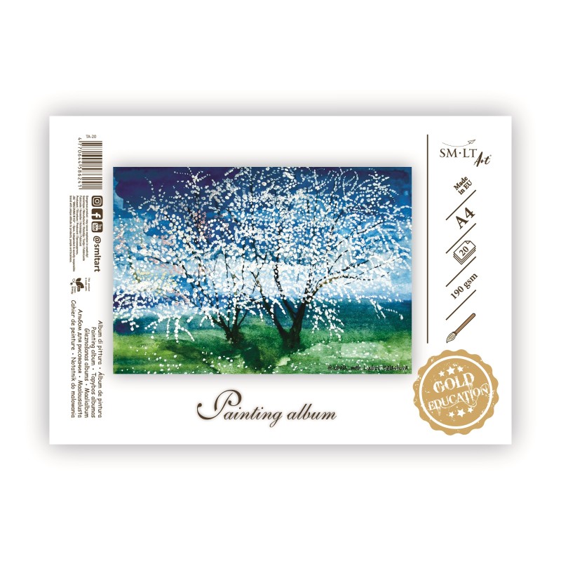 Tapybos albumas A4 20l 190g,užl.virš.