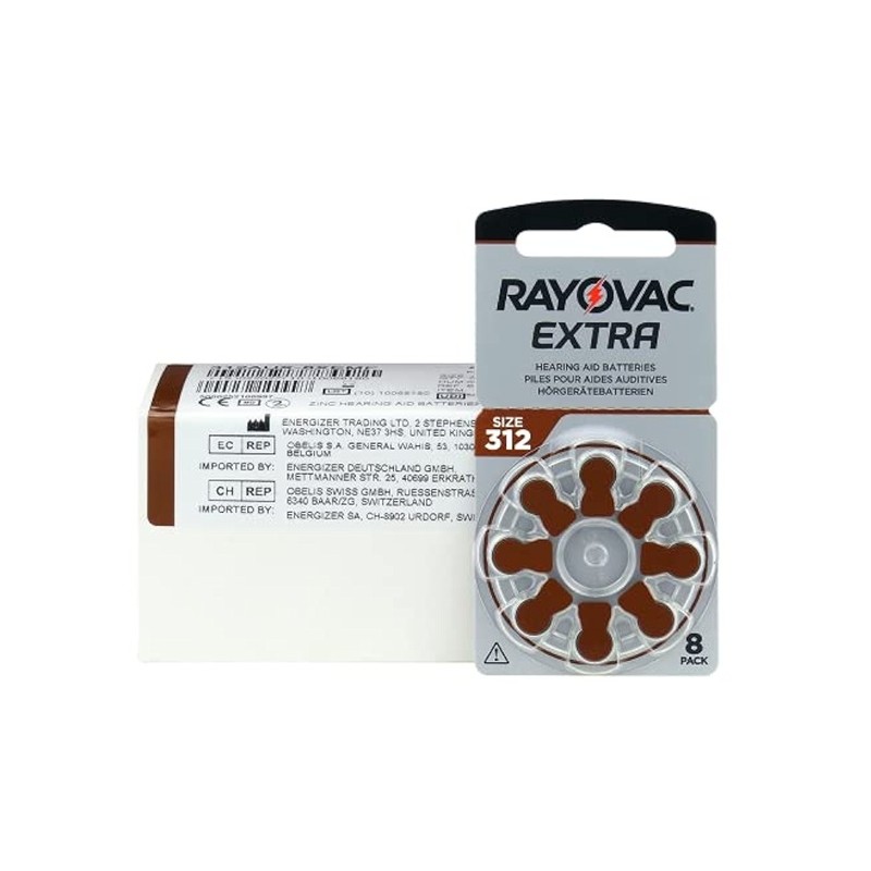 Elementai klausos aparatams RAYOVAC Extra, 312PR41, 8vnt