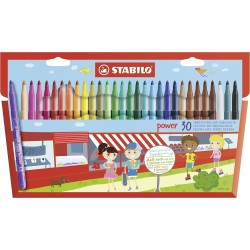 Flomasteriai POWER 30sp.