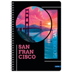 Knyga su spirale A5 80lap. 70g METROPOL linija