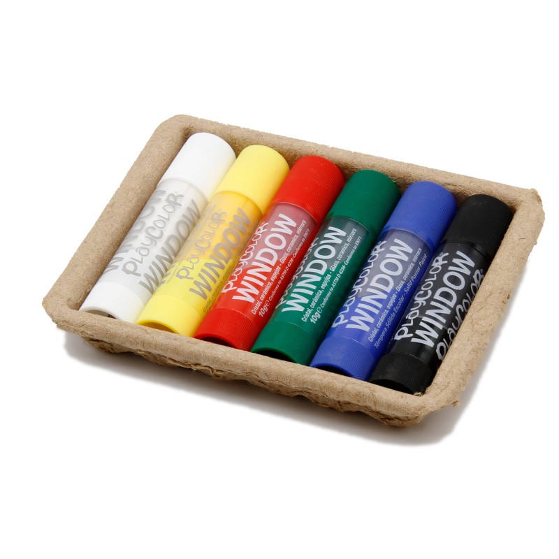 Pieštukiniai dažai rašyti ant stiklo PLAYCOLOR Window 6 sp.